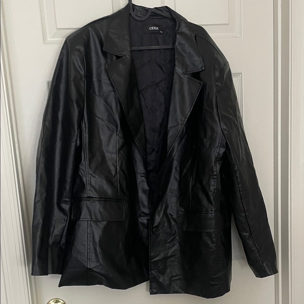 Cider Black Leather Jacket